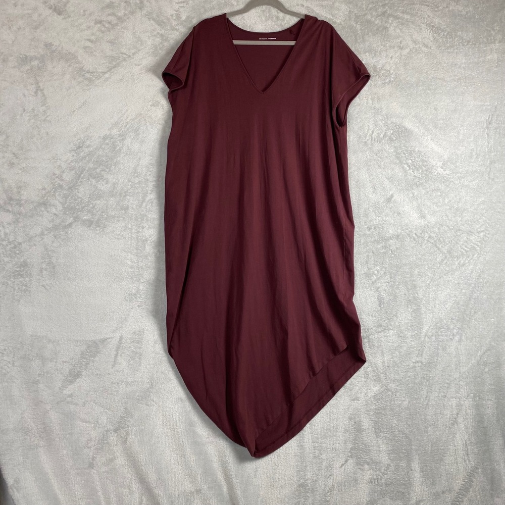 Universal Standard Geneva Dress Burgundy V-Neck Asymmetric Large